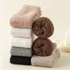 Thickened Warm Two Toe Fleece Socks Mid Tube Floor Socks Winter Separate Toe Plush Socks  Autumn