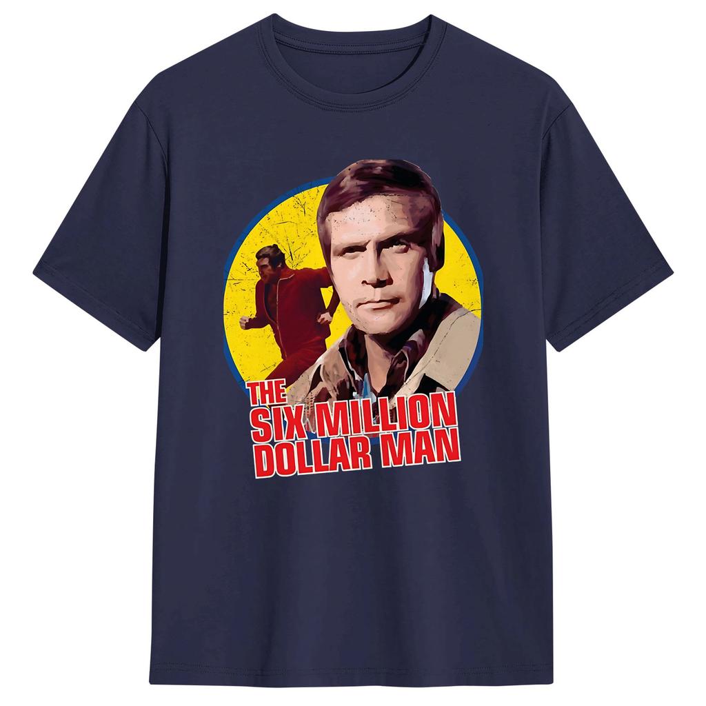 Nyhet Sex Miljoner Dollar Unisex TV T-shirts för Unisex Rund Hals Bomulls-T-shirts Kortärmad T-shirt Större Storlekar Kläder