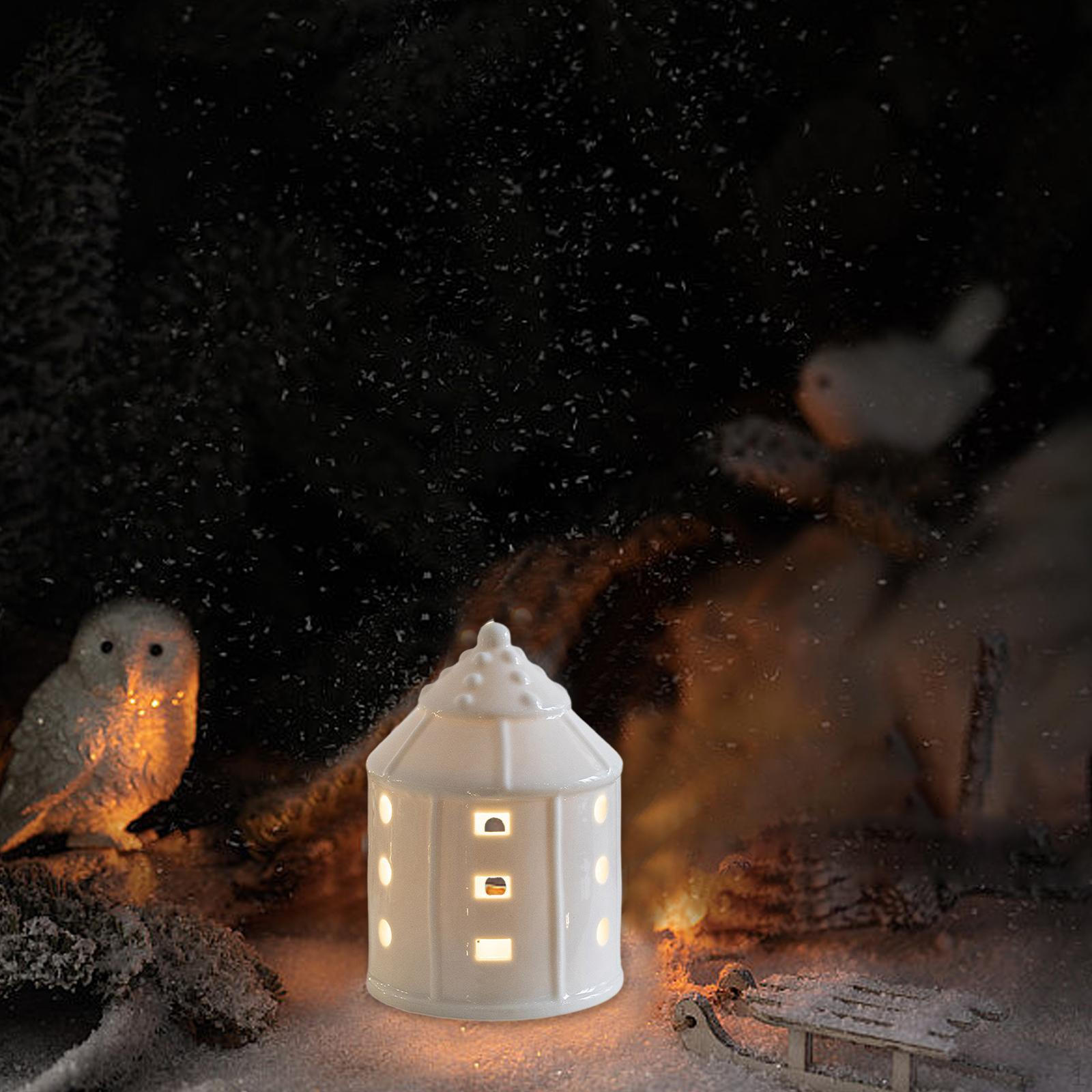 

Светящаяся рождественская фигурка в виде домика, украшение, светодиодный ночник, скульптура для Style A