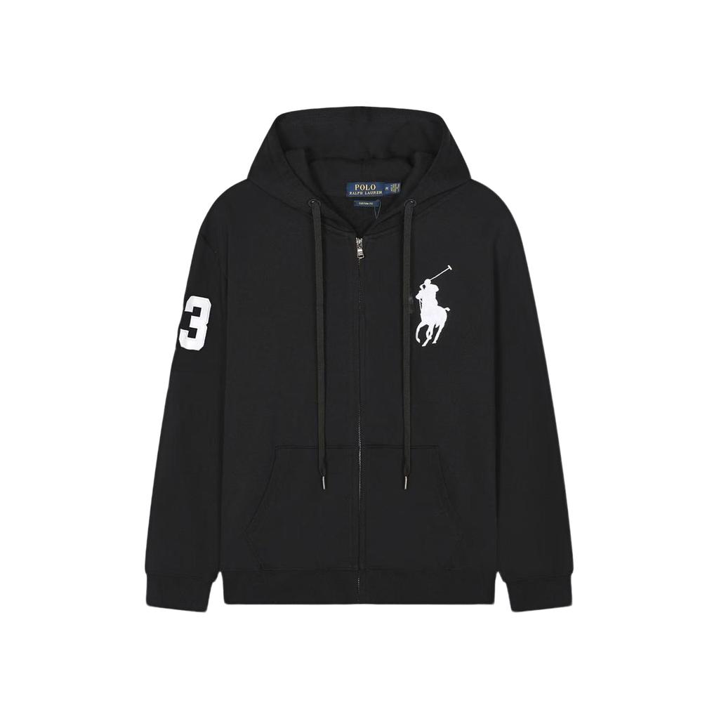 Herren Kapuzenpullover mit Reißverschluss und Stickerei