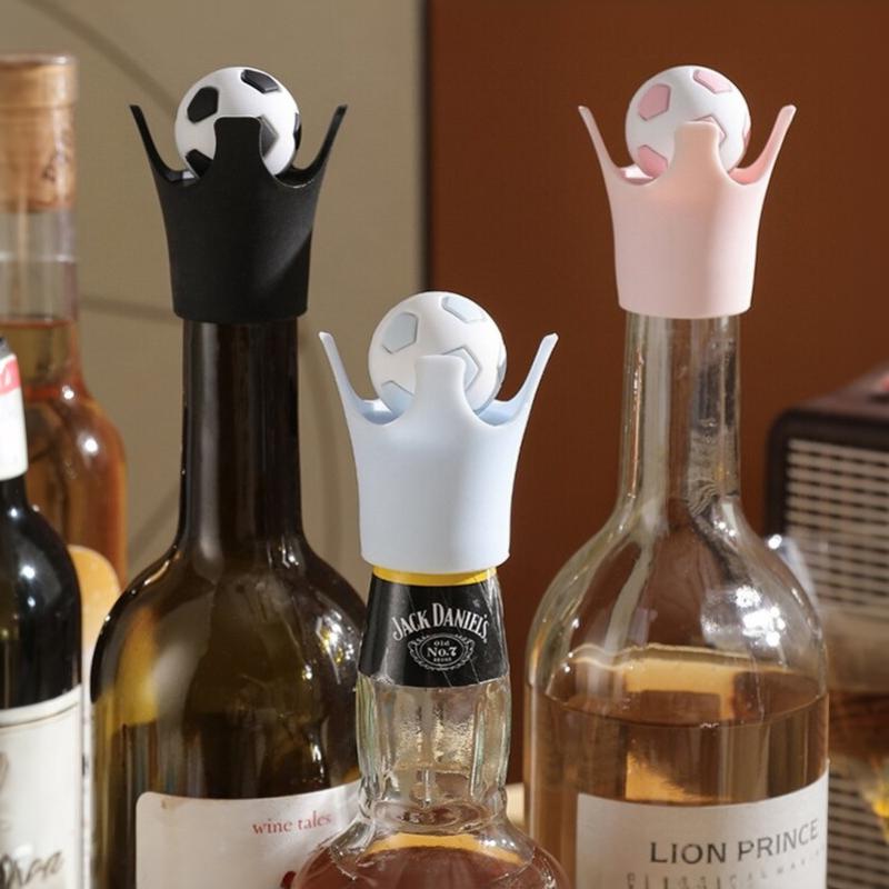 Silicone Soccer Wine Bottle Stopper Dust-Proof Flexible Wine Freshness-Preserving Stopper Durable Leak-Proof Wine Dust Plug Bar