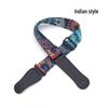 Ethnic Style Polyester Guitar Strap - Folk Classical Design, Widened Shoulder for Electric and Bass Guitars.