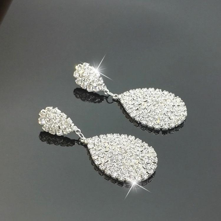 

Классические серьги-капли с цепочкой в ​​виде когтей, полный размер бриллианта, серьги-капли, свадебные украшения, серьги с бриллиантами серебряный