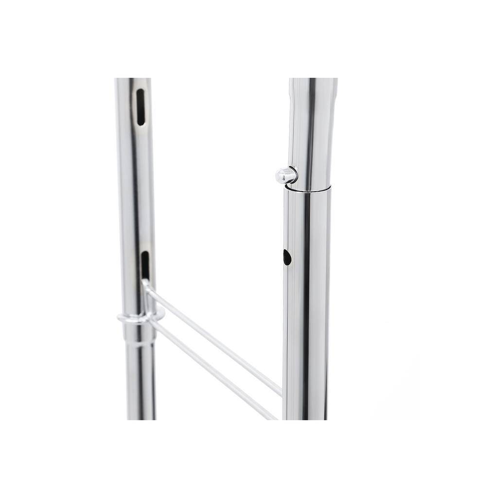 SONGMICS HSR12S Heavy Duty Metal Coat Rack Stand 110kg Heavy Duty Clothes Rack On Wheels Length 129-169 Cm Chrome