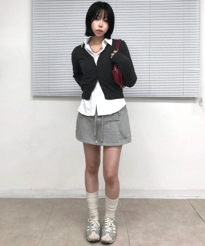Chix Layered Zip-Up Skirt Melange
