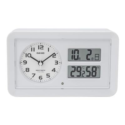 CASIO Alarm Clock Radio-Controlled White Analog Snooze Light Automatic Lighting TTM-170NJ-7JF