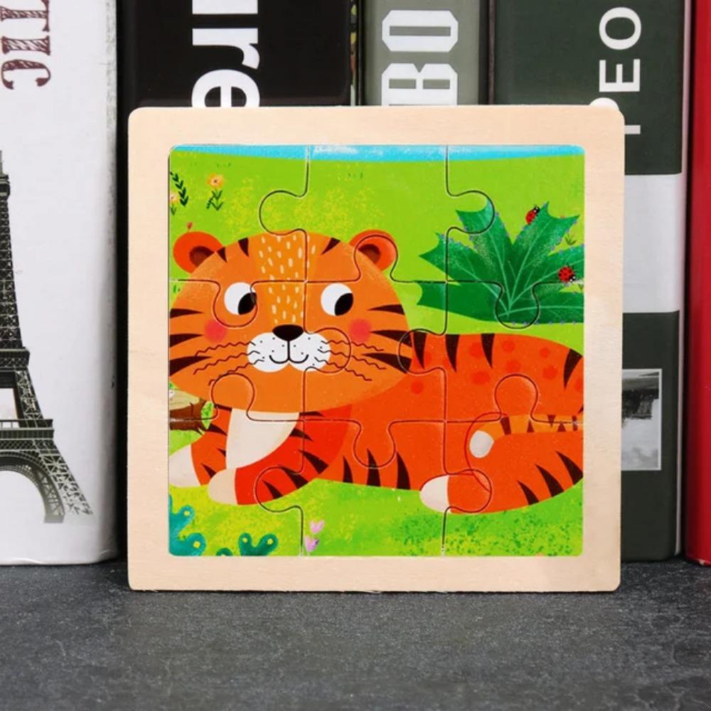 9 ks Drevené puzzle malej veľkosti Montessori hračky pre bábätká Skladačka 3D puzzle dosková hra Vzdelávacie hračky pre deti Darček
