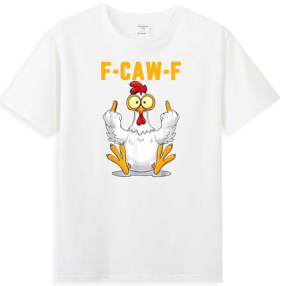 FCawF Funny Chicken Humor Fcawf Chicken Crow Rooster Meme Retro Unisexs TShirt