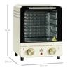 Mini Oven, 15 Litres Electric Oven and Grill with 60-230 degrees C Adjustable Temperature, 60 Minute Timer, Include Baking Tray