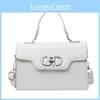 Fashion Crossbody Shoulder Bag With Solid Color Design And Buckle Silver