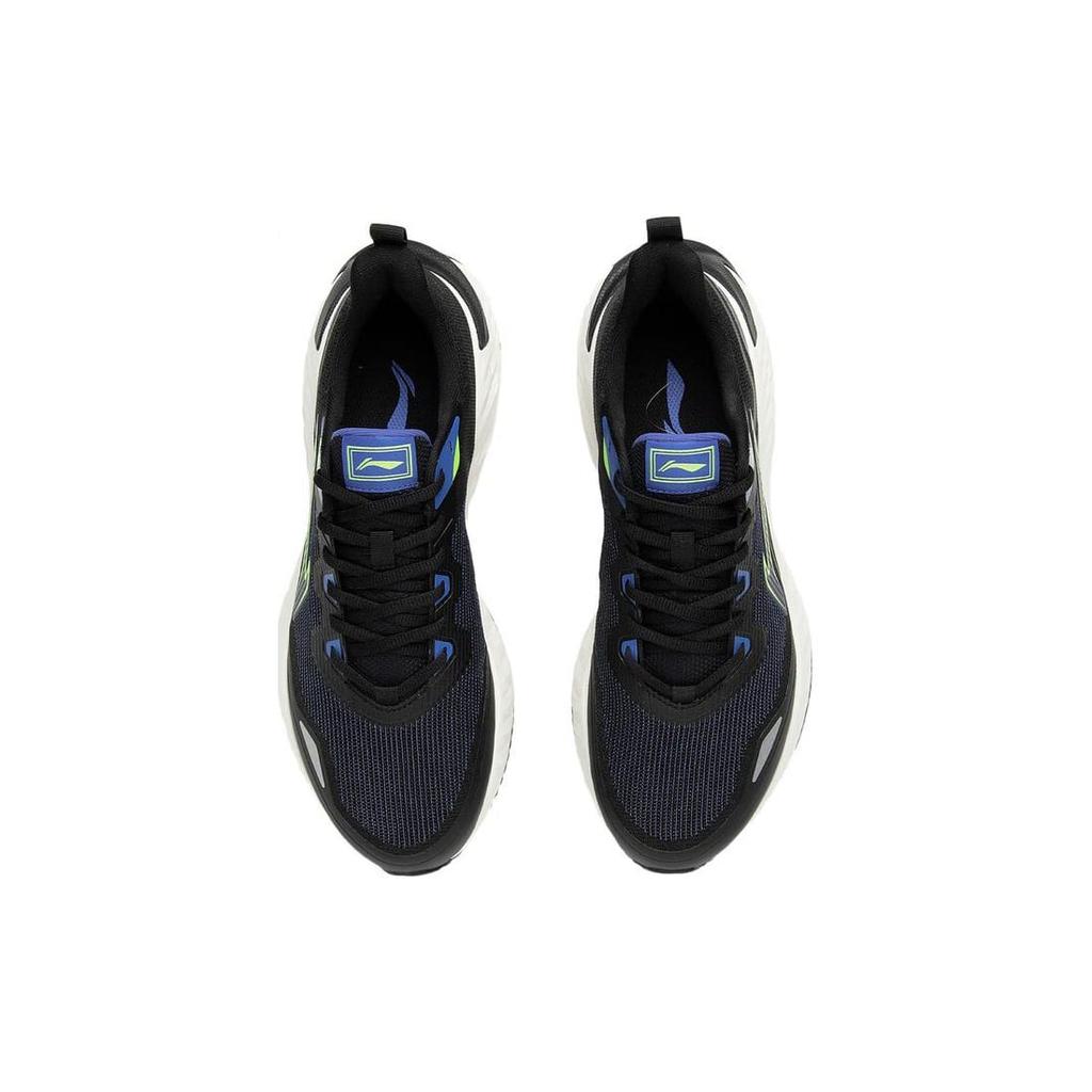 Li Ning Chasing Clouds TPU Abrasion Resistant Breathable Low Top Casual Running Shoes Men's Black Blue ARST011-3