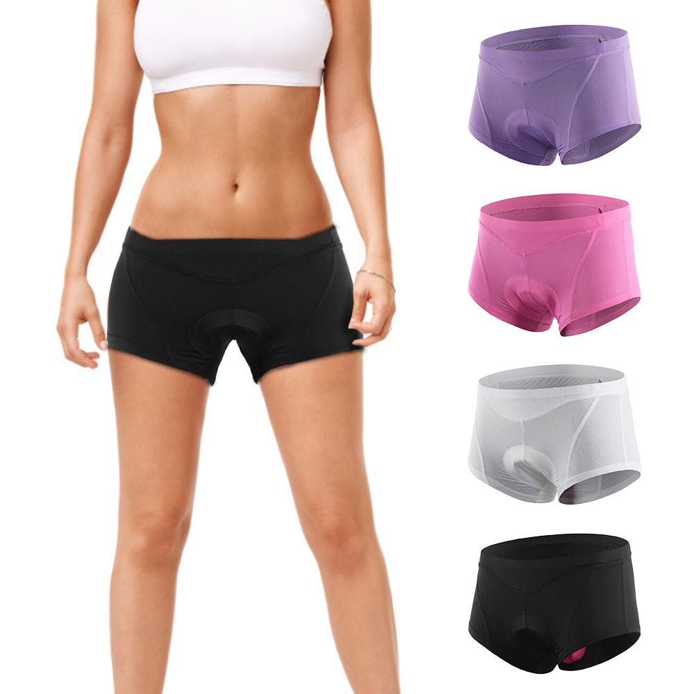 Women Bike Underwear 3D Gel Padded Briefs Cycle Biking Underwear Shorts