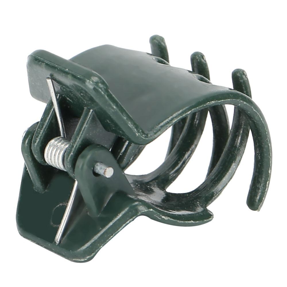 100PCS Plastici Orchid Stem Clips Dark Green Plant Support Clips Durable Plastic Plant Clips