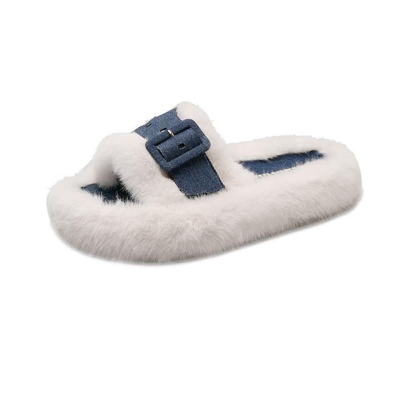 

Half slippers women s fashion and versatile wear 2025 autumn new Internet celebrity muffin thick bottom versatile women s slippers 35