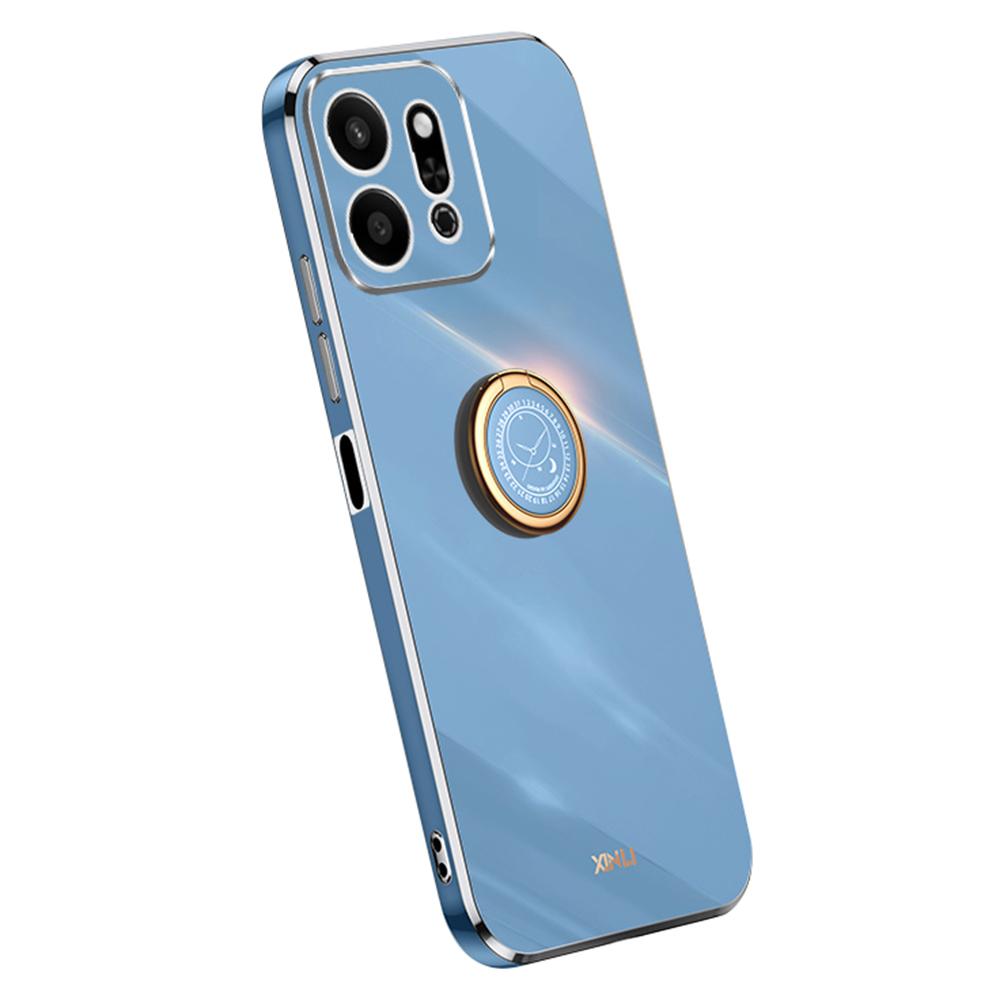 

XINLI For Honor Play 9T Case Ring Kickstand Electroplating TPU Phone Cover Blue