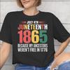 Juneteenth Black Women 1865 Rooted In Freedom Graphic T Shirt Men Women 100 Cotton Tee Shirt Clothes