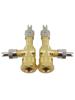 2pcs TPMS Valve Tee Adapter Integrated Three-way Valve, Bleed Valve Debugging Tool Set, Valve Metal Car Accessories