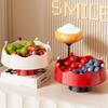 Crown Design Fruit Serving Plate Detachable Dry Fruit Tray Cute Fruit Bowl  with Fork  Living Room