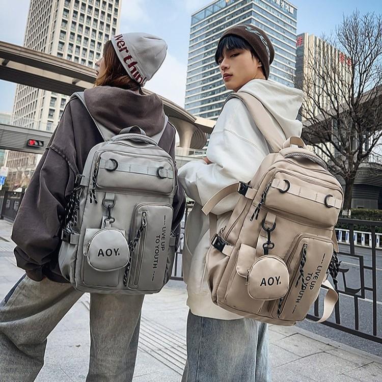 Schoolbag wholesale new trendy cool men and women backpack large capacity travel leisure backpack fashionable versatile student bag