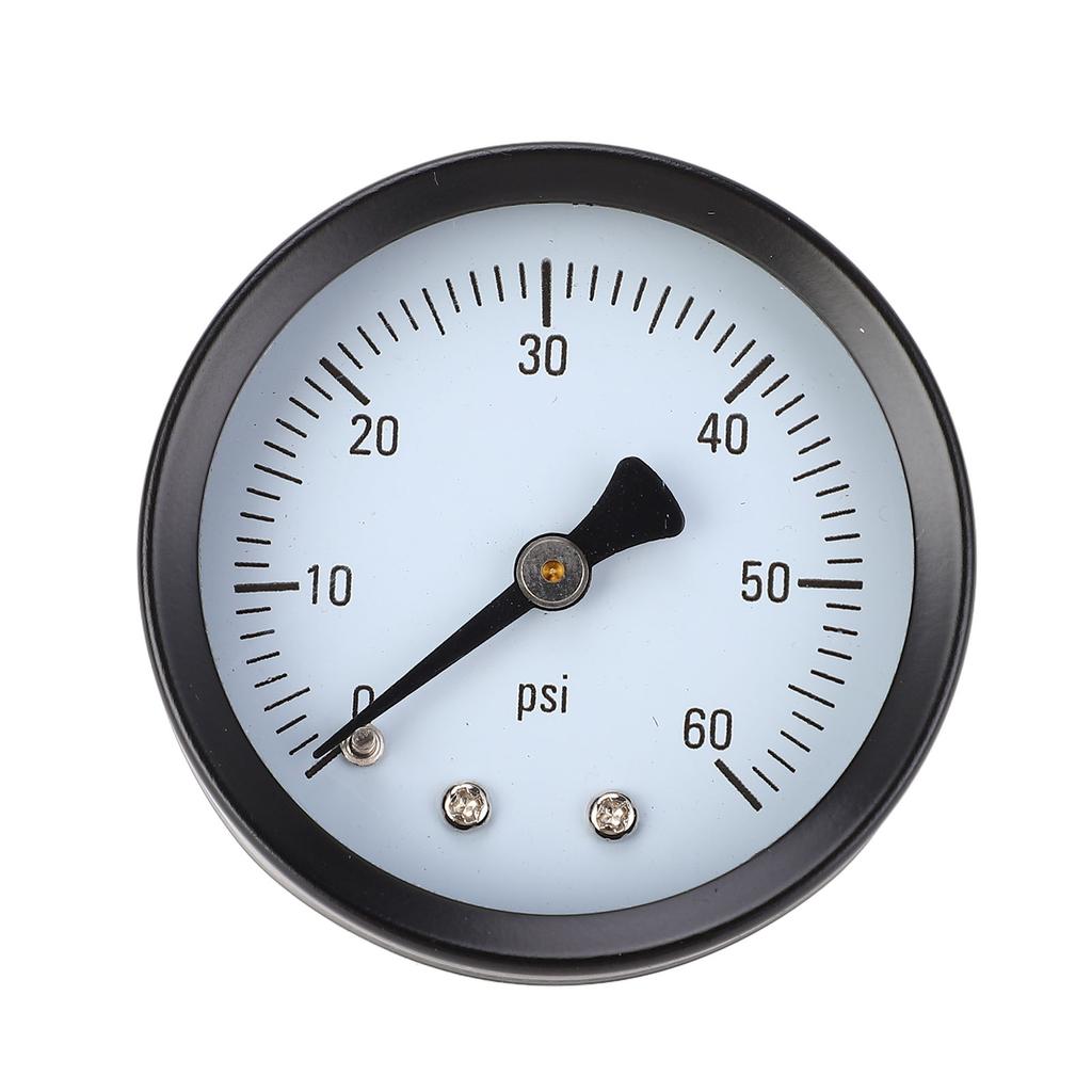 Pressure Gauge 0?60 PSI 14in NPT 2in Dial Clear Display Stainless Iron Axial Pressure Gauge for
