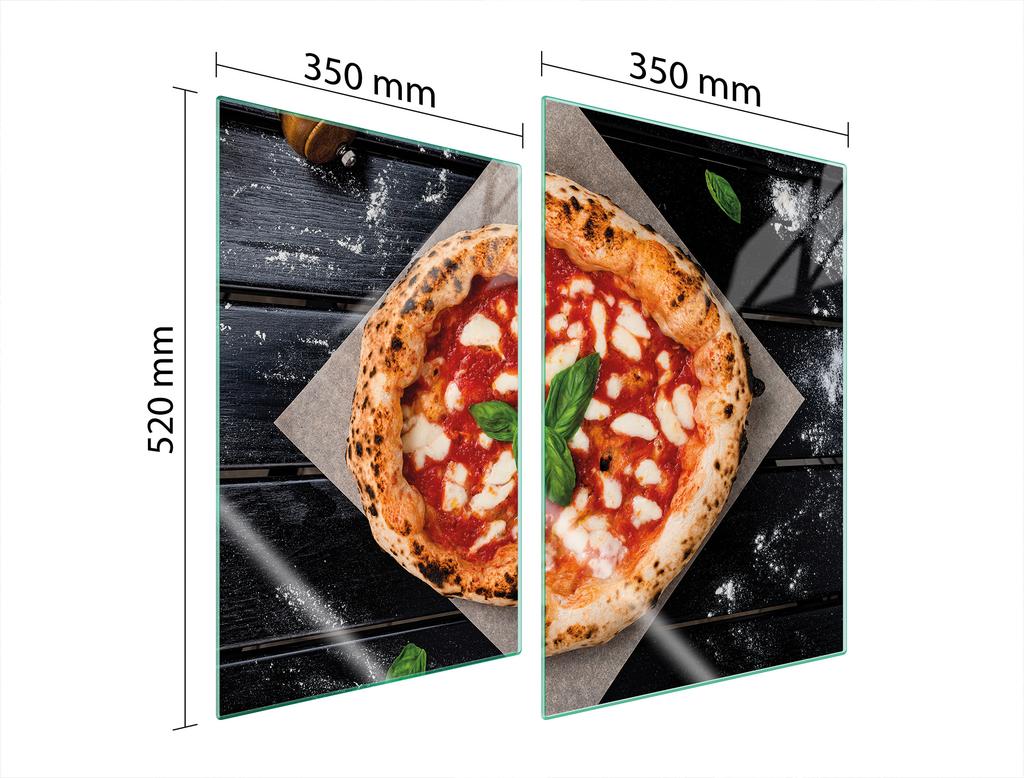 SZKLANA PŁYTA OCHRONNA DO KUCHNI 2x35x52 PIZZA