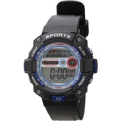 CREPHA TS Series Men's Quartz Digital Wrist Watch - Black / Blue TS-D157-BL TS-D159-RD TS-D156-BL TS-D158-BK TS-D154-BL TS-D155-SV TS-AD094-BK