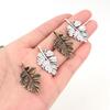 10 Pieces/30 Pieces Retro Style Three-dimensional Fern Halloween Maple Leaf Alloy Pendant, Perfect for Decorating Jewelry with H