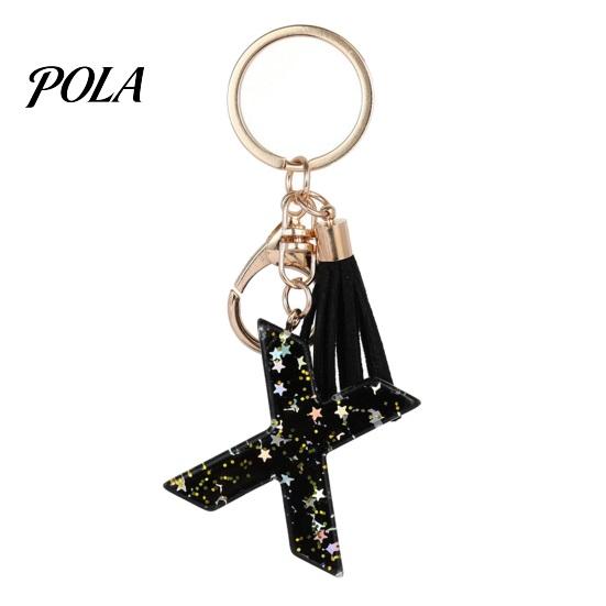 Portable Keychain Pendant Pendant, Sequins Star Letter A-Z Charm with Tassel, Key Chain Alphabet Initial Metal Keyring for Handbag Backpack