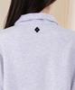 Ellamo French Terry Half-Zip Collared Oversized Sweatshirt [Melange]