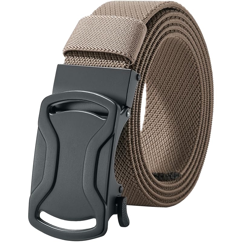 

[LionVII] belt men s Expansion and contraction - Auto lock type nylon belt work sports mountain climbing golf outdoor extend No hole stepless