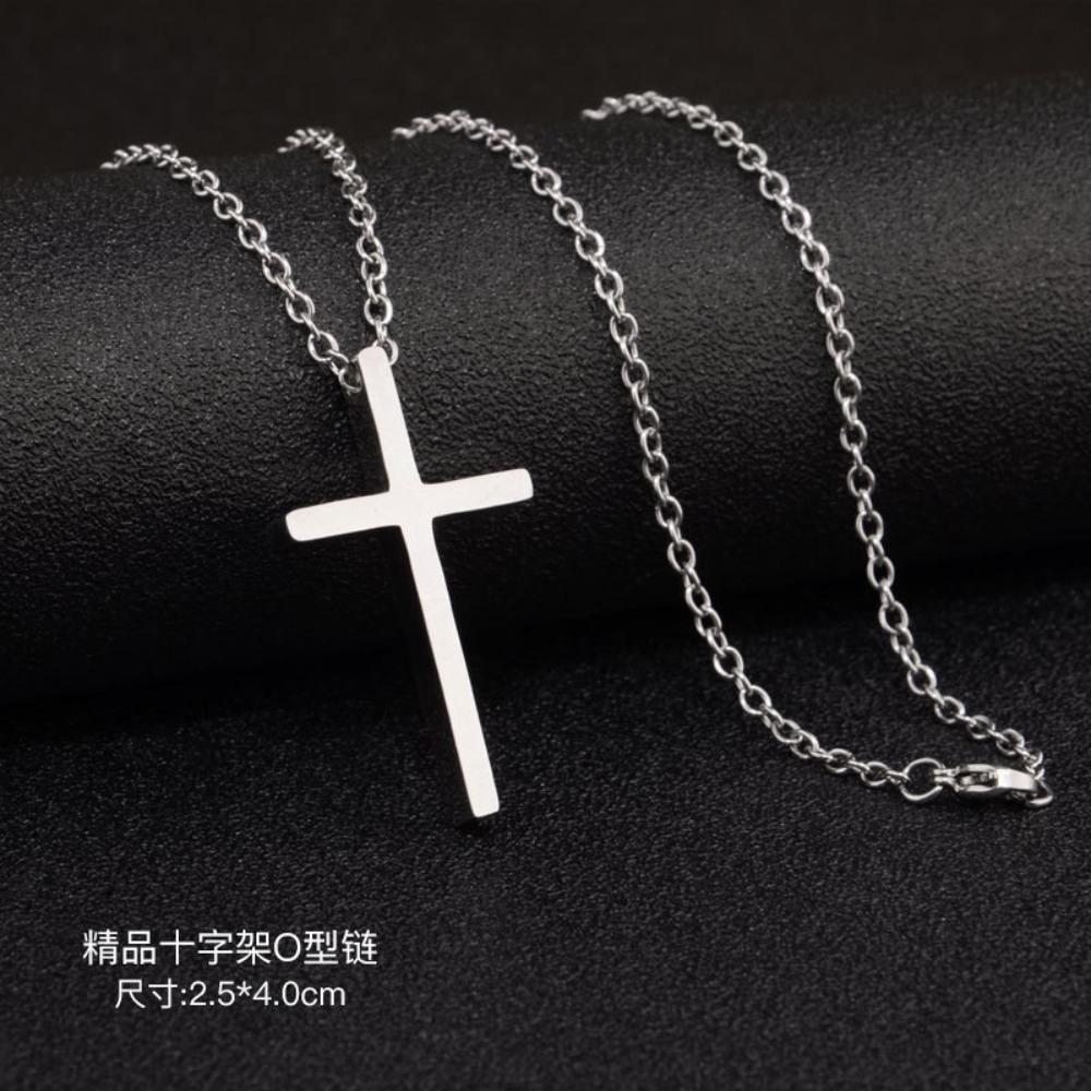 Kreuzkette Herren Titanstahl Nicht Verblassend Hochwertiges Gefühl Vielseitiges Persönlichkeitsdesign Sommer Accessoires Damen Trend Einfacher Schmuck