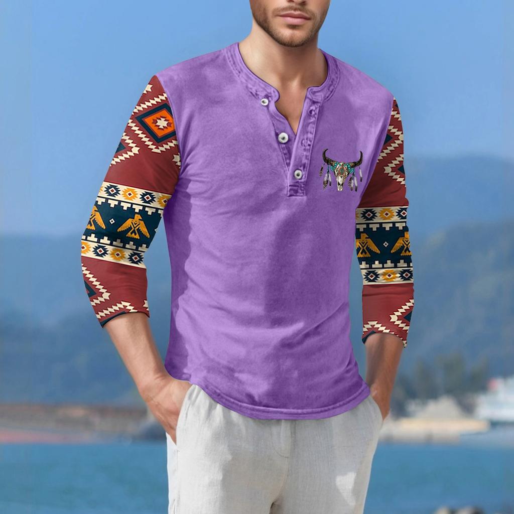 Herre T-skjorte Street Casual Mote Kortarmet Topp