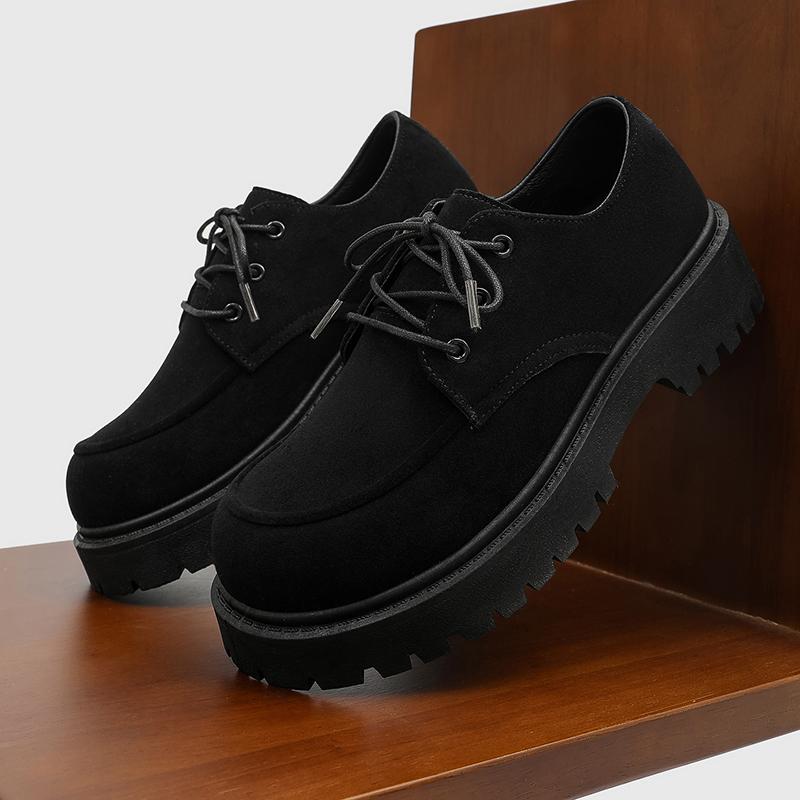 Men`s Thick-Soled Derby Work Boots, Retro