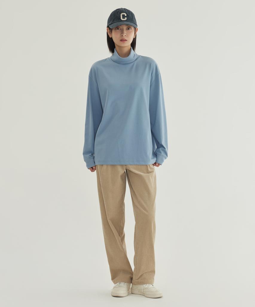 COVERNAT Sorona Layered Turtleneck Long Sleeve Dusty Blue