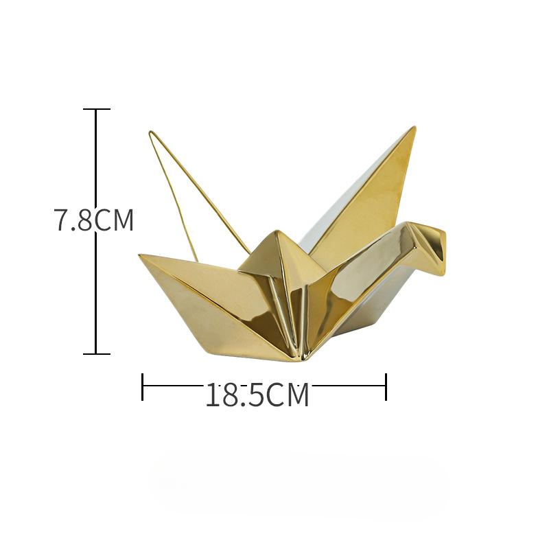 Creative Ceramic Craftsmanship Thousand Paper Crane Folding Home Furnishings Entrances Living Rooms Desktop Decoration Ornaments