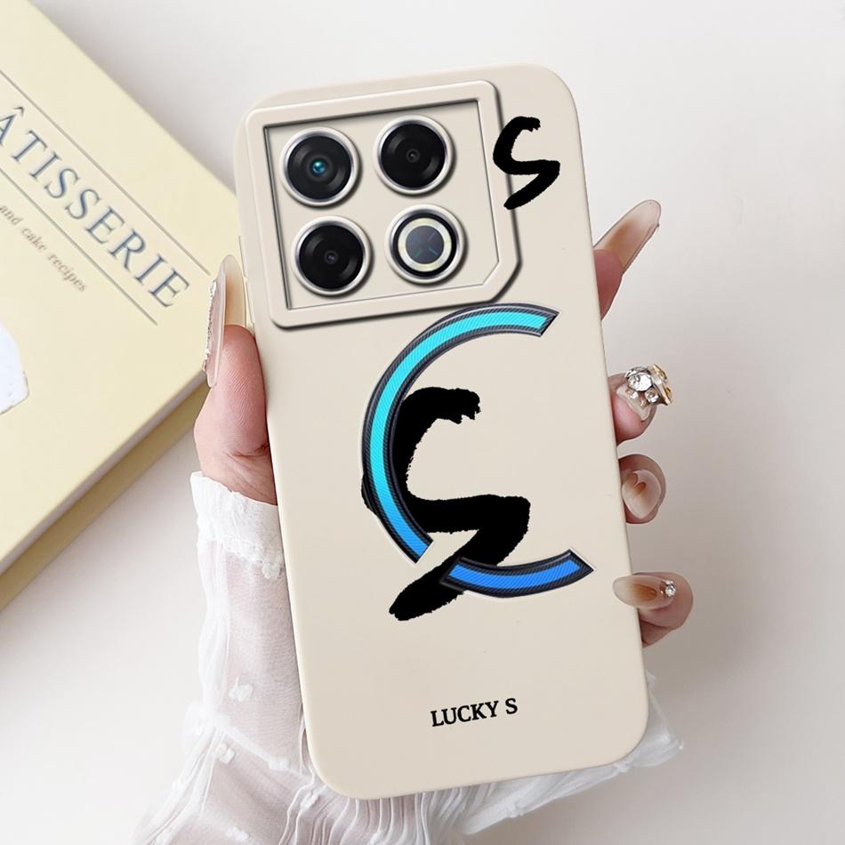 For Infinix GT 20 Pro X6871 Lucky Initial Letter Phone Case For Infinix GT20 Pro 5G Soft Silicone Shockproof Cases