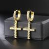 Cross Dangle Earrings For Women Punk Hip Hop Rock Luxury Zircon Men Ear Pendants Hoop Girls Piercing Jewelry Wholesale OHE019