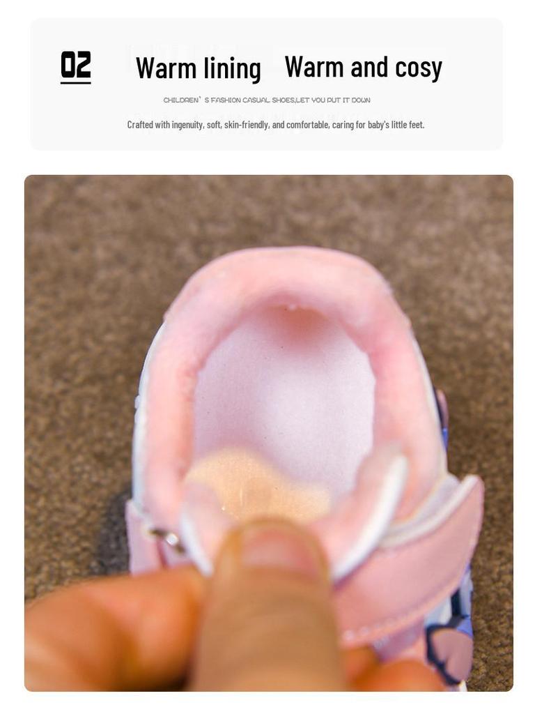 Pantofi de skate joasă pentru copii: Bumbac și Lână Confortabile, Design cu Desene Animate pentru Copii Mici și Copii.