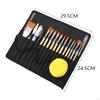 17Pcs Painting Brushes Paint Brush Set Flat and Round Paintbrushes with Sponge for Acrylic Oil
