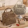 Large Capacity Picnic Bag Strawberry Pattern Food Thermal Handbag Corduroy Lunch Bag  Women's Use