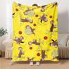 1pc Curious George (6) Blanket, Gift, for Men and Women, Soft Blanket, Good for Sofa Bed Couch Travel, Lightweight Flannel Blanket