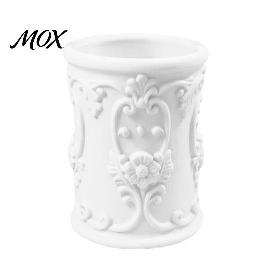 Luxury Desktop Storage Container 3D Printed Relief Pen Holder, European Retro Stationery Organizer for Makeup Brush Holder Pencils And Brushes,