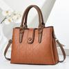 Retro Diamond Pattern Pu Shoulder Bag With Zipper Closure For Office Use
