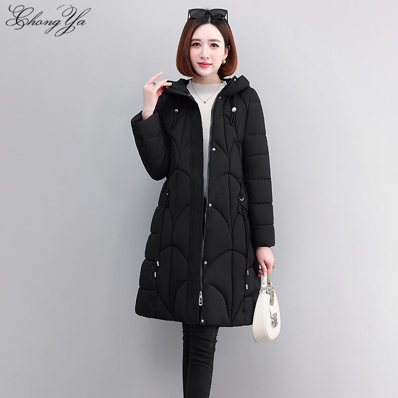 Winter Damen Mantel Lange Verdickte Warme Baumwolle Gepolsterte Parka Damen Jacke