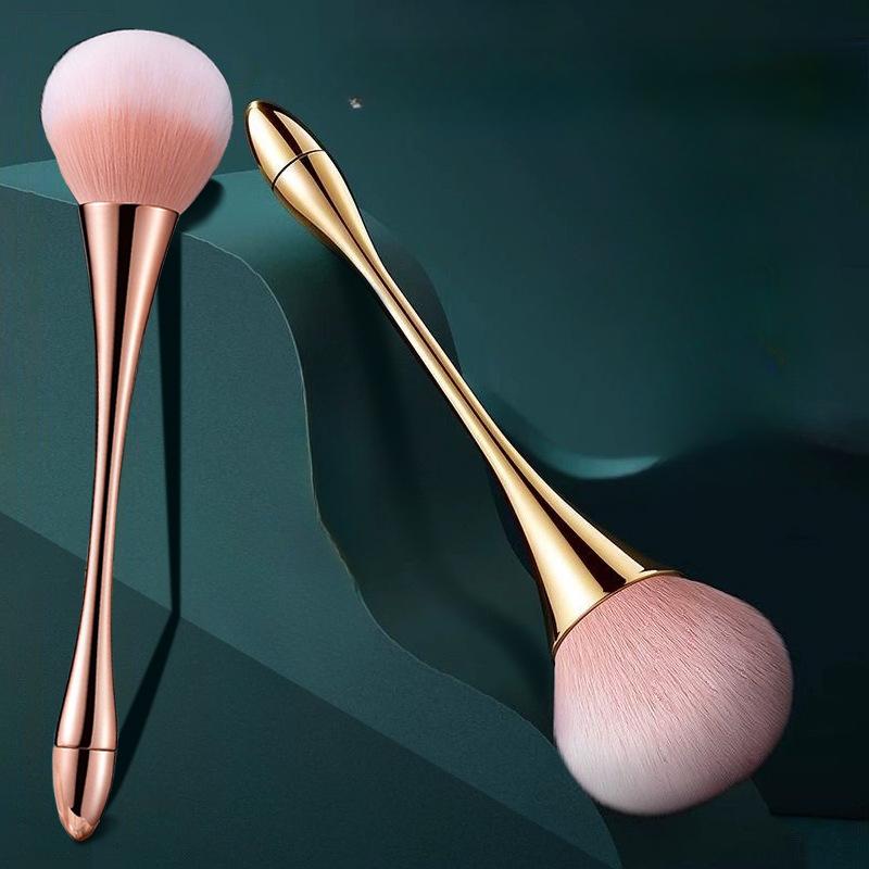 

Nail Dust Cleaning Brush Professional Nail Art Make Up Brushes Long-Handled Super Fluffy Dust Removal Manicure Tools золотой