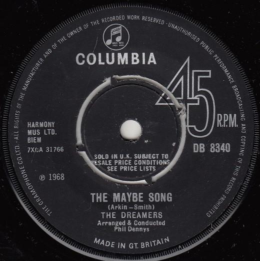 

7inch Record FREDDIE & THE DREAMERS - The Maybe Song DB8340 Columbia 1968 UK Pop Used