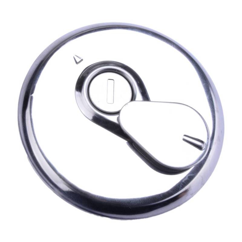 Universal Motorcycle Gas Lid Fuel Tank Cap Cover Lock With 2 Keys Set Fit for ATV Quad Silver