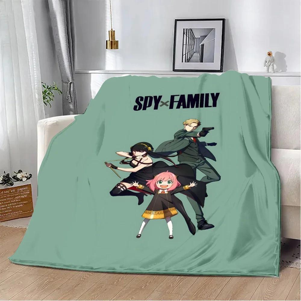 Spy x family Cartoon anime Printed Blanket Picnic Blankets Warm Blanket Soft and Comfortable Blanket Home Travel Birthday Gift
