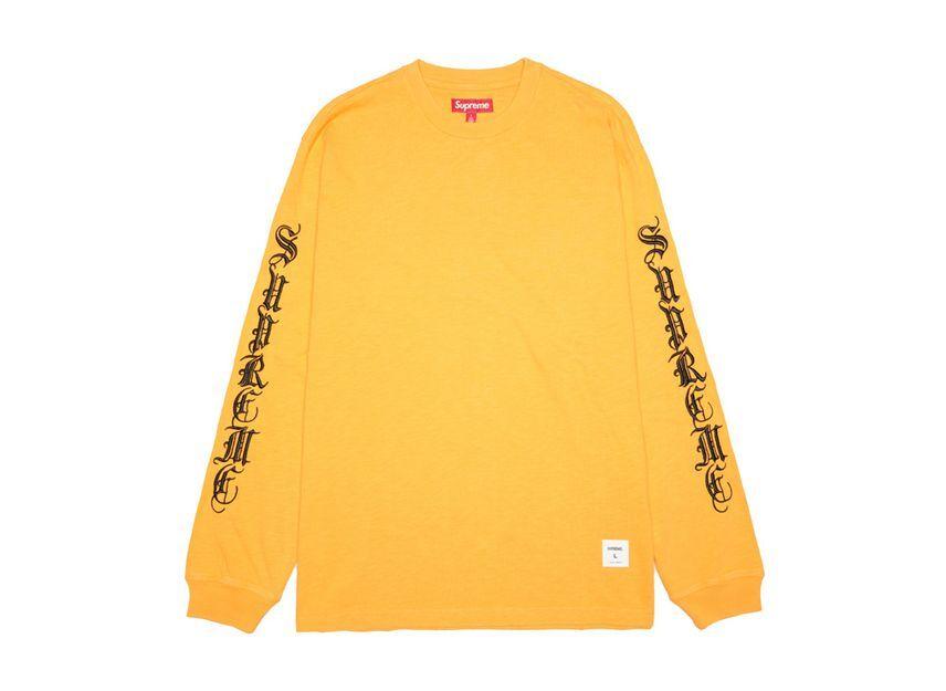 Supreme Old English L/S Top Yellow