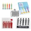 Birthday Candle Die Cut Metal Embossing Stencils Carbon Steel Cutting Dies for Card Making Scrapbooking Craft Project